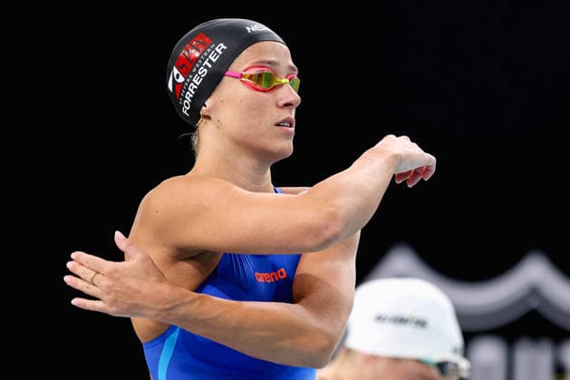 September 30, 2026, Sydney, Nsw, Australia: JENNA FORRESTER prepares to compete in the WomenÃ¢â‚¬â ¢s 200m backstroke final during the 2026 Australian Short Course Championships. Sydney Australia - ZUMAt173 20260930_zsp_t173_037 Copyright: xStephanexThomasx