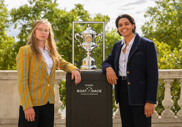 Boat Race 2027 Launch Eloise Etherington, Cambridge President (left) challenges Kyra Delray, Oxford President to The CHANEL J12 Boat Race 2027 at Somerset House, Westminster 30 09 2026 UK Newspapers OUT Copyright: xGraemexWilcocksonx FIL-24012-0032