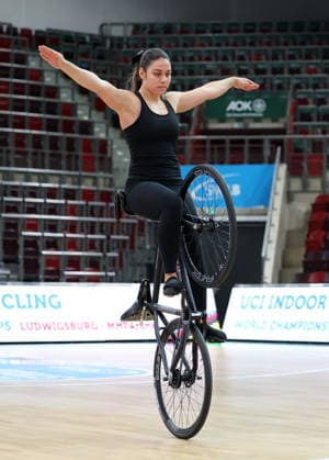 September 30, 2026, Germany, Ludwigsburg, Cycling: 2026 UCI Indoor Cycling World Championships Press Conference, Sofia Reichert,