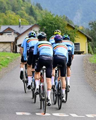 UEC 2026 Road European Championship, EM, Europameisterschaft Ljubljana 30 09 2026 LJUBLJANA, SLOVENIA - SEPTEMBER 30 : riders of Belgium U23 pictured during a training ride prior to the 2026 UEC Road European Championship on September 30, 2026 in Ljubljana, Slovenia, 30 09 2026 Ljubljana Slovenia  Copyright: xJanxDexMeuleneirx