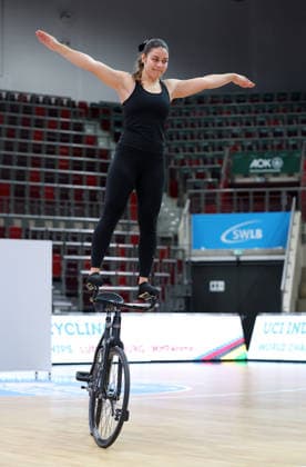 September 30, 2026, Germany, Ludwigsburg, Cycling: 2026 UCI Indoor Cycling World Championships Press Conference, Sofia Reichert,