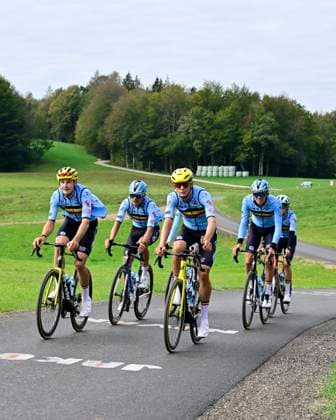 UEC 2026 Road European Championship, EM, Europameisterschaft Ljubljana 30 09 2026 LJUBLJANA, SLOVENIA - SEPTEMBER 30 : riders of Belgium U23 pictured during a training ride prior to the 2026 UEC Road European Championship on September 30, 2026 in Ljubljana, Slovenia, 30 09 2026 Ljubljana Slovenia  Copyright: xJanxDexMeuleneirx