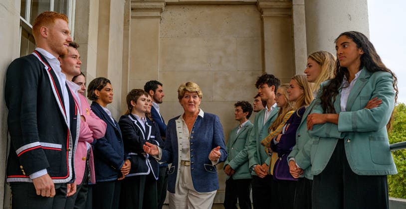 Boat Race 2027 Launch Clare Balding greets the University Presidents and captains during the Season Launch and Presidents™ Challenge for The CHANEL J12 Boat Race 2027 at Somerset House, Westminster 30 09 2026 UK Newspapers OUT Copyright: xGraemexWilcocksonx FIL-24012-0035
