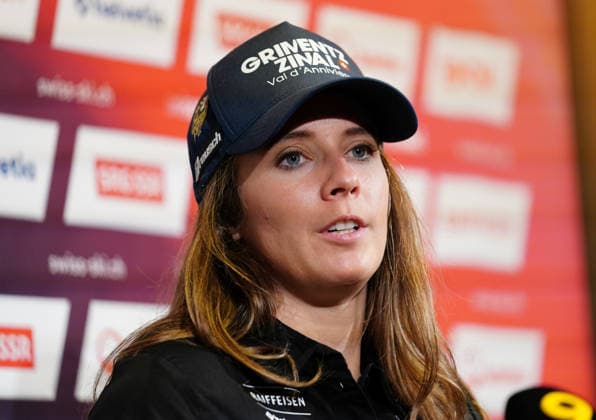 September 30, 2026, Dübendorf, Switzerland, Swiss Ski Media Event, Photo of Camille Rast, Alpine Skiing, SUI, Single Frame