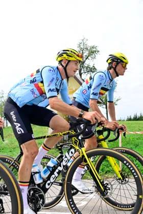 UEC 2026 Road European Championship, EM, Europameisterschaft Ljubljana 30 09 2026 LJUBLJANA, SLOVENIA - SEPTEMBER 30 : Taillieu Aldo (BEL) and Van Kerckhove Matisse (BEL) during a training ride prior to the 2026 UEC Road European Championship on September 30, 2026 in Ljubljana, Slovenia, 30 09 2026 Ljubljana Slovenia  Copyright: xJanxDexMeuleneirx