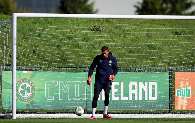 Republic of Ireland Squad Training, FAI National Training Centre, Dublin 30 9 2026 Goalkeeper Gavin Bazunu Gavin Bazunu 30 9 2026  Copyright: xx RB1_3016