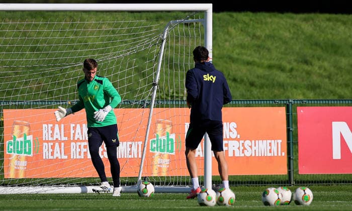 Republic of Ireland Squad Training, FAI National Training Centre, Dublin 30 9 2026 Goalkeeper Josh Keeley Josh Keeley 30 9 2026  Copyright: xx RB1_3543