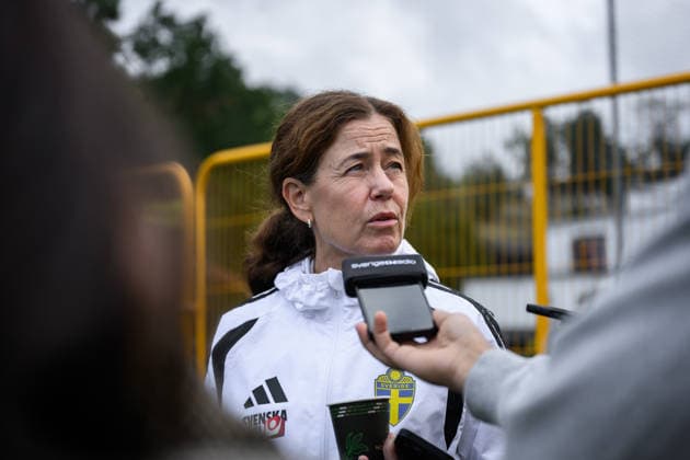 September 30, 2026: Media officer Petra Thorén of the Swedish men’s national soccer team at a training session on September 30, 2026 in Stockholm. Photo by Jesper Zerman, BILDBYRAN, code JZ JZ0762. soccer, football, fotball, Nations League, UEFA Nations League, practice, training, Sweden, Sweden A, BBENG Copyright: JESPERxZERMAN BB260930JZ027