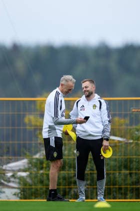 September 30, 2026: Assistant coach Sebastian Larsson of the Swedish men’s national soccer team at a training session on September 30, 2026 in Stockholm. Photo by Jesper Zerman, BILDBYRAN, code JZ JZ0762: soccer, football, fotball, Nations League, UEFA Nations League, practice, training, Sweden, Sweden A, bbeng Copyright: JESPERxZERMAN BB260930JZ042