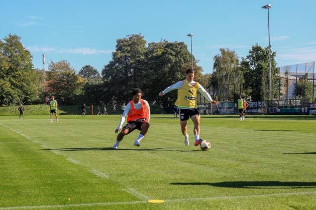 Joel Chima Fujita Rasmussen Mathias Pauli Germany, Hamburg, Training Facility on Kollaustrasse, Soccer, 2. Bundesliga, FC St. Pauli