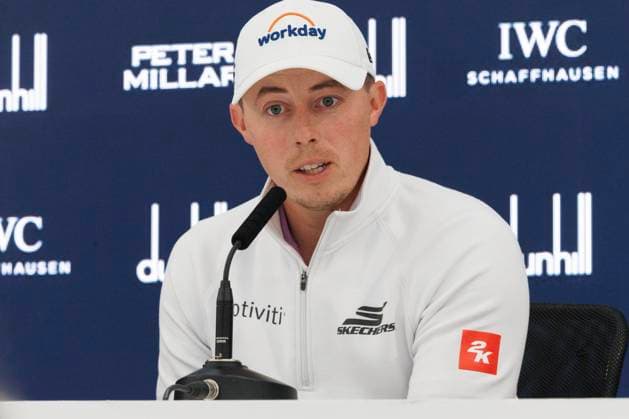 RECORD DATE NOT STATED 30th September 2026; The Old Course, St Andrews Links, St Andrews, Scotland; DP World Tour Golf, Alfred Dunhill Links Championship, Practice Day; Matt Fitzpatrick of England during a press conference, PK, Pressekonferenz to preview the tournament DavidxYoung