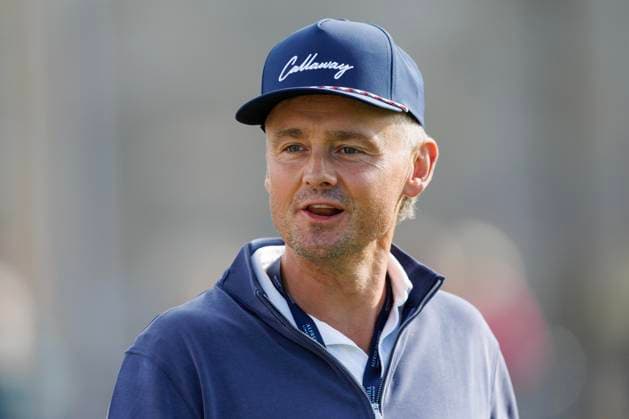 RECORD DATE NOT STATED 30th September 2026; The Old Course, St Andrews Links, St Andrews, Scotland; DP World Tour Golf, Alfred Dunhill Links Championship, Practice Day; Musician Tom Chaplin walks down the first hole DavidxYoung