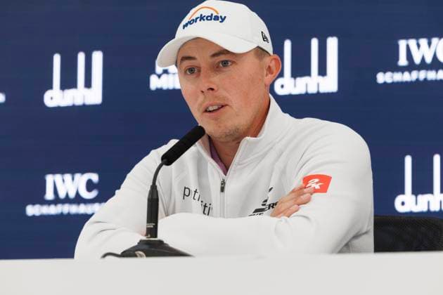 RECORD DATE NOT STATED 30th September 2026; The Old Course, St Andrews Links, St Andrews, Scotland; DP World Tour Golf, Alfred Dunhill Links Championship, Practice Day; Matt Fitzpatrick of England during a press conference, PK, Pressekonferenz to preview the tournament DavidxYoung