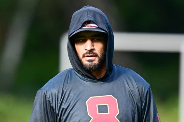 Washington Commanders, Practise Session Washington Commanders quarterback Marcus Mariota during the Washington Commanders training session and practise at the Grove Hotel, Chandler s Cross, UK on 30 September 2026. Chandler s Cross Grove Hotel Hertfordshire UK Editorial use only , Copyright: xDennisxGoodwinx PSI-24958-0041