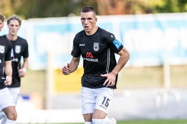 TSG Balingen vs. SSV Ulm 1846 Soccer, State Cup, WFV Cup, Round of 16, BIZERBA ARENA Balingen, September 30, 2026—warm-up, Simun Birkic, SSV Ulm 1846, soccer, 16 TSG Balingen vs. SSV Ulm 1846—soccer, State Cup, WFV Cup, Round of 16, BIZERBA ARENA Balingen, September 30, 2026, Photo by Lucca Fundel, Balingen, BIZERBA ARENA, Baden-Württemberg, Germany