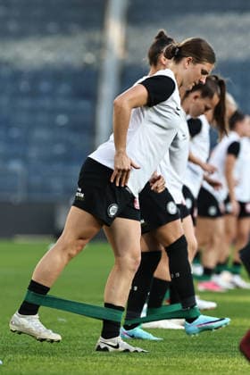 SOCCER - WEC, Sturm vs Wolfsburg GRAZ,AUSTRIA,30.SEP.26 - SOCCER - UEFA Women s Europa Cup, qualification, SK Sturm Graz vs VfL Wolfsburg. Image shows Sophie Maierhofer (Sturm) during warm-up.  GEPAxpictures xChrisxBauer