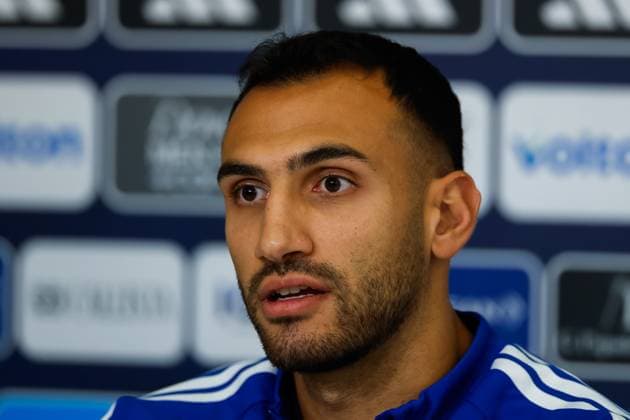 THESSALONIKI - Vangelis Pavlidis of Greece during the press conference, PK, Pressekonferenz on 30 September 2026 regarding the UEFA Nations League match between Greece and the Netherlands at the Toumba Stadium on 1 October 2026 in Thessaloniki, Greece. MARCEL TER BALS ANP UEFA Nations League 2026 27 xVIxANPxSportx xMarcelxterxBalsxIVx 570900926 originalFilename: 570900926.jpg