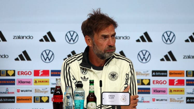 September 30, 2026, xrekx, Soccer: UEFA Nations League, Germany Press conference with Jürgen Klopp and Jonas Urbig (from left): Jürgen Klopp, coach of Germany, Munich