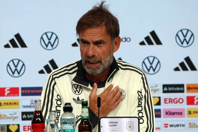 September 30, 2026, xrekx, Soccer: UEFA Nations League, Germany Press Conference with Jürgen Klopp and Jonas Urbig (from left): Jürgen Klopp, Coach of Germany, Munich