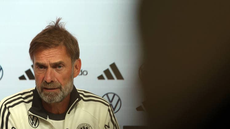 September 30, 2026, xrekx, Soccer: UEFA Nations League, Germany Press Conference with Jürgen Klopp and Jonas Urbig (from left): Jürgen Klopp, Coach of Germany, Munich