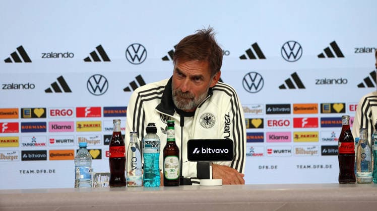 September 30, 2026, xrekx, Soccer: UEFA Nations League, Germany Press conference with Jürgen Klopp and Jonas Urbig (from left: Jürgen Klopp, Germany coach, Munich)
