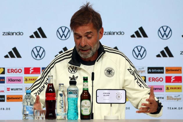 September 30, 2026, xrekx, Soccer: UEFA Nations League, Germany Press Conference with Jürgen Klopp and Jonas Urbig (from left): Jürgen Klopp, Coach of Germany, Munich