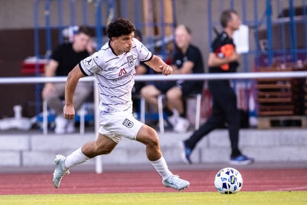 TSG Balingen vs. SSV Ulm 1846 Soccer, State Cup, WFV Cup, Round of 16, BIZERBA ARENA Balingen, September 30, 2026, Cutout, Single Image, Alexandre Azevedo, SSV Ulm 1846 Soccer, 03 TSG Balingen vs. SSV Ulm 1846 Soccer, State Cup, WFV Cup, Round of 16, BIZERBA ARENA Balingen 09 30 26 Photo by Lucca Fundel Balingen BIZERBA ARENA Baden-Württemberg Germany