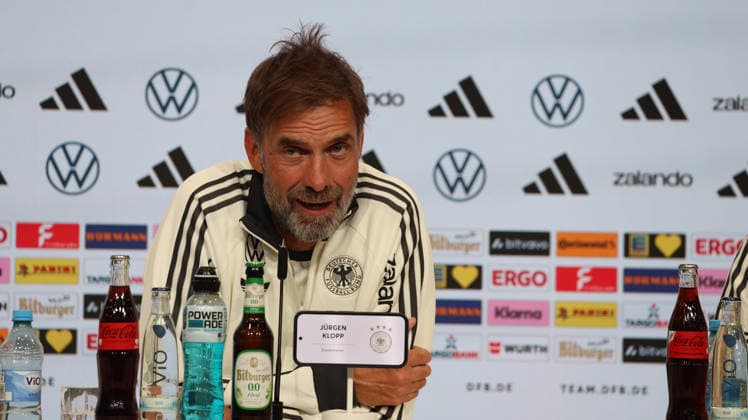 September 30, 2026, xrekx, Soccer: UEFA Nations League, Germany Press Conference with Jürgen Klopp and Jonas Urbig (from left): Jürgen Klopp, Coach of Germany, Munich