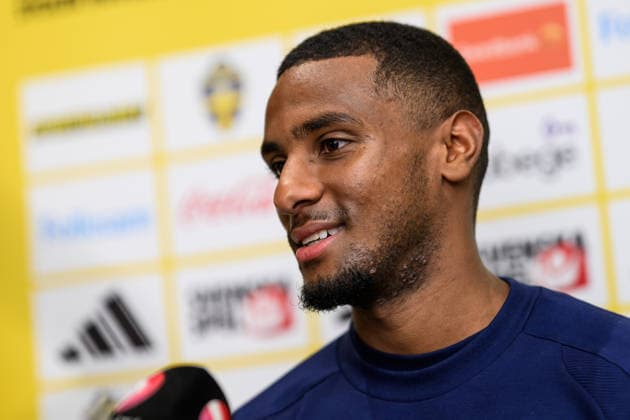 September 30, 2026: Paulos Abraham of the Swedish men’s national soccer team at a press event on September 30, 2026 in Stockholm. Photo by Jesper Zerman, BILDBYRAN, code JZ JZ0763: soccer, football, fotball, Nations League, UEFA Nations League, press conference, event, meeting, Sweden, Sverige, Sverige A, bbeng  Copyright: JESPERxZERMAN BB260930JZ047