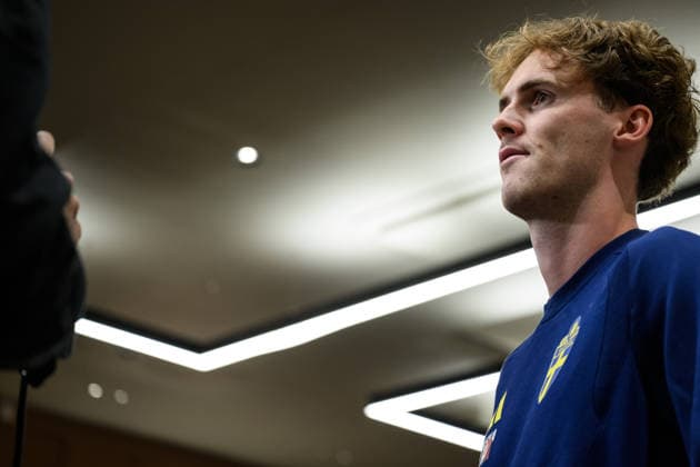 September 30, 2026: Williot Swedberg of the Swedish men’s national soccer team at a press event on September 30, 2026 in Stockholm. Photo by Jesper Zerman, BILDBYRAN, code JZ JZ0763: soccer, football, fotball, Nations League, UEFA Nations League, press conference, event, meeting, Sweden, Sverige, Sverige A, BBENG  Copyright: JESPERxZERMAN BB260930JZ053