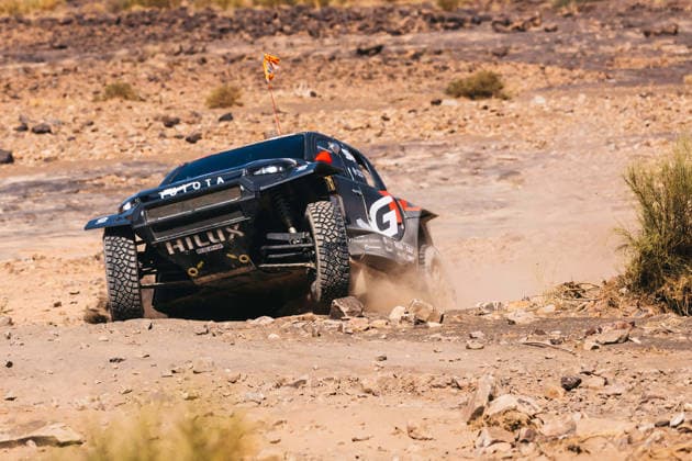 W2RC - RALLYE DU MAROC 2026 215 VARIAWA Saood (rsa), MOORE Charan (rsa), Toyota Hilux IMT Evo, Toyota Gazoo Racing SA, FIA W2RC, ULT T1+, action during the Stage 2 of the Rallye du Maroc 2026, 4th round of the 2026 WR2C Championship from September 30, 2026 around Zagora, Morocco - AgadirMorocco  Copyright: xDamienxSaulnierx