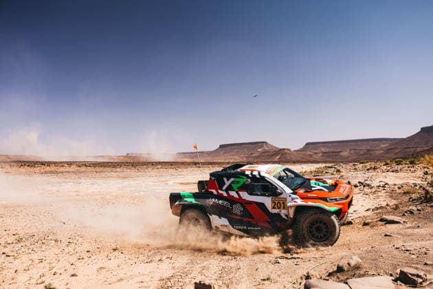 W2RC - RALLYE DU MAROC 2026 201 AL RAJHI Yazeed (ksa), ZENZ Dennis (ger), Toyota Hilux GR, Overdrive Racing, FIA W2RC, ULT T1+, action during the Stage 2 of the Rallye du Maroc 2026, 4th round of the 2026 WR2C Championship from September 30, 2026 around Zagora, Morocco - AgadirMorocco  Copyright: xDamienxSaulnierx