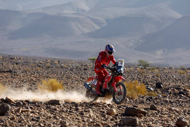 W2RC - RALLYE DU MAROC 2026 41 BARBOSA Ruy (chi), HT Rally Raid, Honda CRF 450, FIM W2RC, Rally 2, action, during the Stage 2 of the Rallye du Maroc 2026, 4th round of the 2026 WR2C Championship from September 30, 2026 around Zagora, Morocco - AgadirMorocco  Copyright: xDamienxSaulnierx