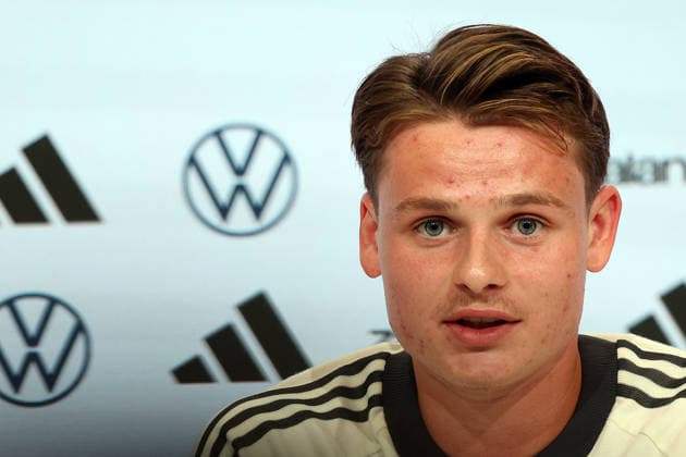 September 30, 2026, xrekx, Soccer: UEFA Nations League, Germany Press conference with Jürgen Klopp and Jonas Urbig (from left) Jonas Urbig, Germany, Munich