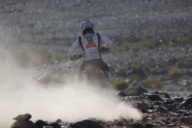 W2RC - RALLYE DU MAROC 2026 58 KARKA Dovydas (ltu), Duust Rally Team, KTM 450 Rally Factory Replica, FIM W2RC, Rally 2, action, during the Stage 2 of the Rallye du Maroc 2026, 4th round of the 2026 WR2C Championship from September 30, 2026 around Zagora, Morocco - AgadirMorocco  Copyright: xDamienxSaulnierx
