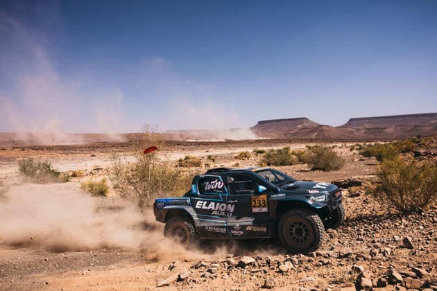 W2RC - RALLYE DU MAROC 2026 233 CAVIGLIASSO Nicolas (arg), PERTEGARINI Valentina (arg), Toyota Hilux, SVR, ULT T1+, action during the Stage 2 of the Rallye du Maroc 2026, 4th round of the 2026 WR2C Championship from September 30, 2026 around Zagora, Morocco - AgadirMorocco  Copyright: xDamienxSaulnierx