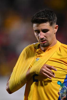Romania v Finland, U21, U 21 Andrei DorobanÈ›u left the pitch injured during the European Under-21 Championship 2027, Qualifying round game between Romania and Finland at Eugen Popescu stadium in Targoviste, Romania, 30 September 2026. ALEX NICODIM Imago Images Copyright: xAlexxNicodimx