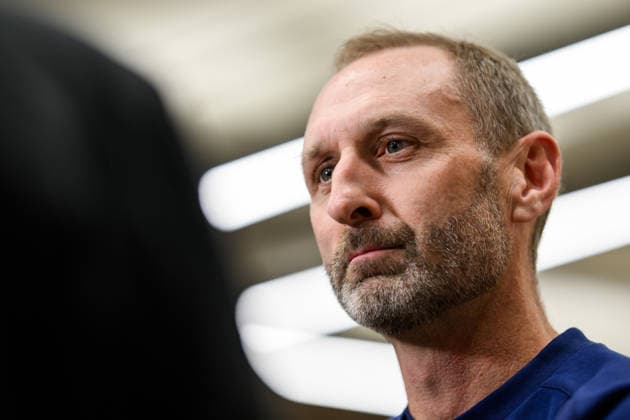 September 30, 2026: Assistant coach Andreas Georgson of the Swedish men’s national soccer team at a press event on September 30, 2026 in Stockholm. Photo by Jesper Zerman, BILDBYRAN, code JZ JZ0763: soccer, football, fotball, Nations League, UEFA Nations League, press conference, event, meeting, Sweden, Sverige, Sweden A, BBeng  Copyright: JESPERxZERMAN BB260930JZ056