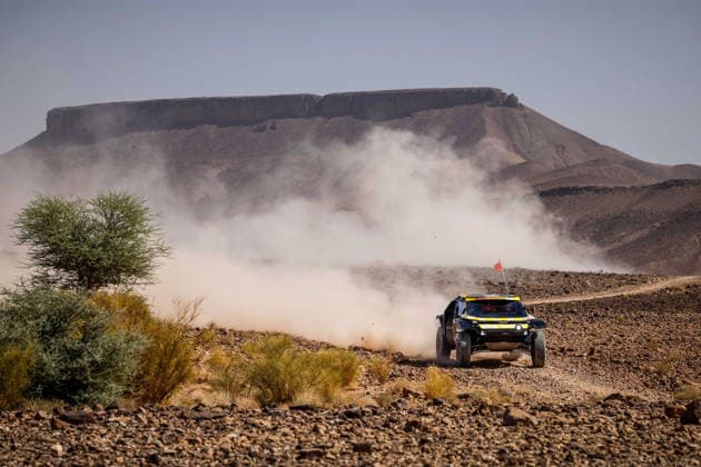 W2RC - RALLYE DU MAROC 2026 223 MORAES Lucas (bra), MORENO Pablo (esp), Dacia Sandrider, The Dacia Sandriders, FIA W2RC, ULT T1+, action, during the Stage 2 of the Rallye du Maroc 2026, 4th round of the 2026 WR2C Championship from September 30, 2026 around Zagora, Morocco - AgadirMorocco Copyright: xDamienxSaulnierx
