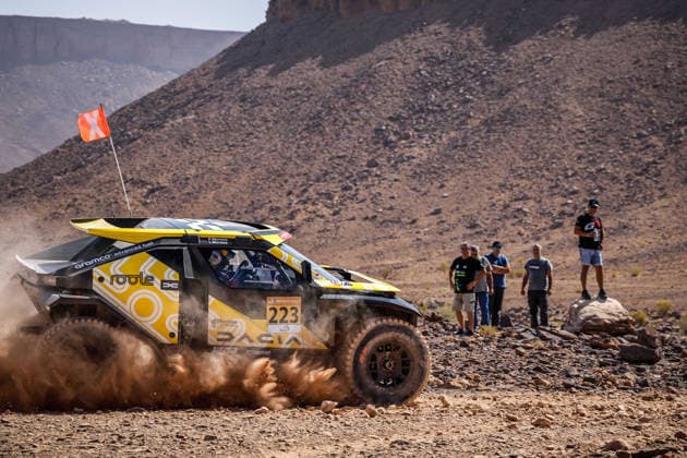 W2RC - RALLYE DU MAROC 2026 223 MORAES Lucas (bra), MORENO Pablo (esp), Dacia Sandrider, The Dacia Sandriders, FIA W2RC, ULT T1+, action, during the Stage 2 of the Rallye du Maroc 2026, 4th round of the 2026 WR2C Championship from September 30, 2026 around Zagora, Morocco - AgadirMorocco Copyright: xDamienxSaulnierx