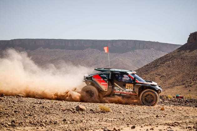 W2RC - RALLYE DU MAROC 2026 299 AL ATTIYAH Nasser (qat), LURQUIN Fabian (bel), Dacia Sandrider, The Dacia Sandriders, FIA W2RC, ULT T1+, action, during the Stage 2 of the Rallye du Maroc 2026, 4th round of the 2026 WR2C Championship from September 30, 2026 around Zagora, Morocco - AgadirMorocco Copyright: xDamienxSaulnierx