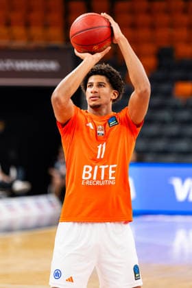 BKT EuroCup Ratiopharm Ulm vs. Balkan Botevgrad, September 30, 2026, Ulm, GERMANY September 30, 2026 Meissa Faye of Ratiopharm Ulm, No. 11, during warm-ups before the game between Ratiopharm Ulm and Balkan Botevgrad on Matchday 1 of the BKT EuroCup at the ratiopharm Arena Ulm Copyright: xBEAUTIFULxSPORTS Steinx