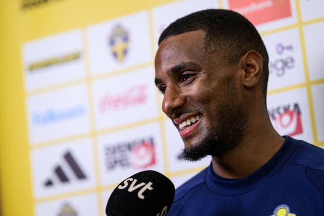 September 30, 2026: Paulos Abraham of the Swedish men’s national soccer team at a press event on September 30, 2026 in Stockholm. Photo by Jesper Zerman, BILDBYRAN, code JZ JZ0763: soccer, football, fotball, Nations League, UEFA Nations League, press conference, event, meeting, Sweden, Sweden A, bbeng  Copyright: JESPERxZERMAN BB260930JZ060