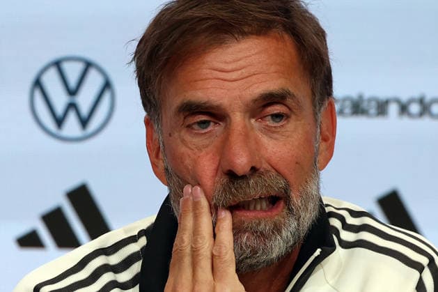 September 30, 2026, xrekx, Soccer: UEFA Nations League, Germany—Press conference with Jürgen Klopp and Jonas Urbig; from left: Jürgen Klopp, Germany s coach, looks disappointed, dejected, Munich