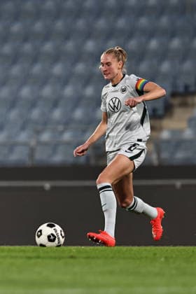 SOCCER - WEC, Sturm vs Wolfsburg GRAZ,AUSTRIA,30.SEP.26 - SOCCER - UEFA Women s Europa Cup, qualification, SK Sturm Graz vs VfL Wolfsburg. Image shows Janina Minge (Wolfsburg).  GEPAxpictures xChrisxBauer