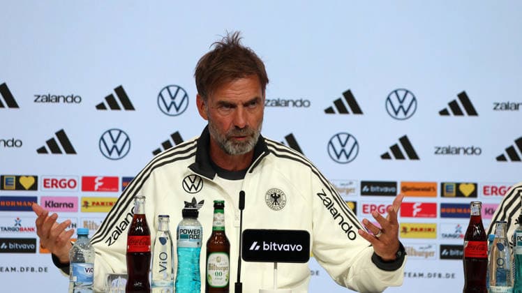September 30, 2026, xrekx, Soccer: UEFA Nations League, Germany Press Conference with Jürgen Klopp and Jonas Urbig (from left: Jürgen Klopp, Germany s coach, Munich)