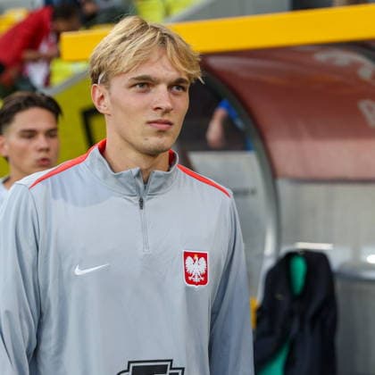 Katowice 30.09.2026. Football European Qualifiers match between Poland U21, U 21 and Sweden U21 in Katowice, Poland --- Mecz eliminacji do Mistrzostw Europy pomiedzy Polska U21 a Szwecja U21 w Katowicach, Polska Persons Shown : Wojciech Urbanski Fot. Michal Gaciarz Arena Akcji NEWSPIX.PL --- newspix.pl 