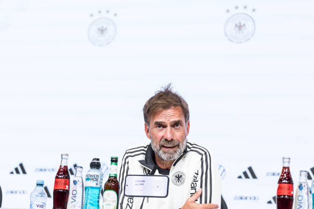 MUNICH, GERMANY - SEPTEMBER 30: Juergen Klopp (Head Coach Germany) during the pressconference before the UEFA Nations League match between Germany vs. Serbia at Allianz Arena on matchday 3 of the UEFA Nations League on September 30, 2026 in Munich, Germany. Bavaria Germany Copyright: xSteffiexWunderlx