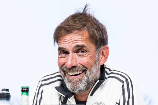 MUNICH, GERMANY - SEPTEMBER 30: Juergen Klopp (Head Coach Germany) smiles during the pressconference before the UEFA Nations League match between Germany vs. Serbia at Allianz Arena on matchday 3 of the UEFA Nations League on September 30, 2026 in Munich, Germany. Bavaria Germany Copyright: xSteffiexWunderlx