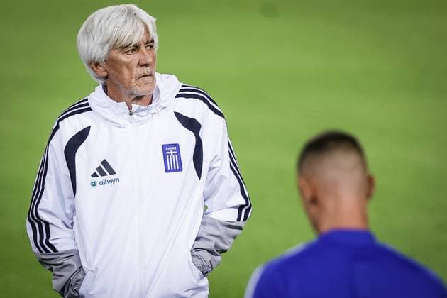 THESSALONIKI , 30-09-2026 , Toumba Stadium , season 2026 2027 , UEFA Nations League football , Picture shows Greece trainer coach Ivan Jovanovic during the press conference, PK, Pressekonferenz md-1 and training Press conference Greece and training in Thessaloniki  x207758822x Copyright: